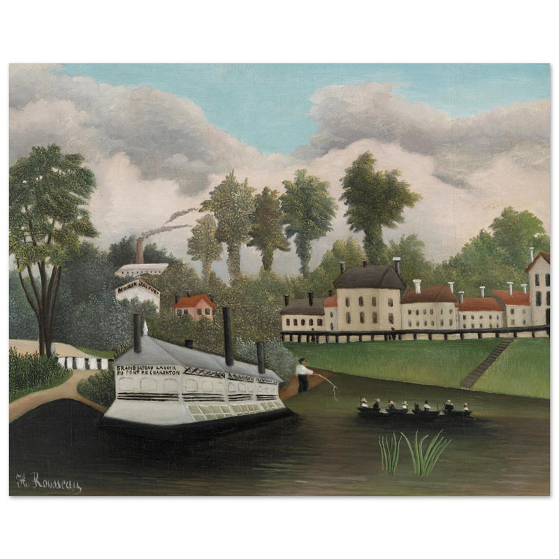 Henri Rousseau The Great Laundry Boat at Charenton Bridge painting
