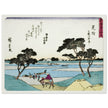 Mitsuke: Ferries Crossing the Tenryu River by Utagawa Hiroshige