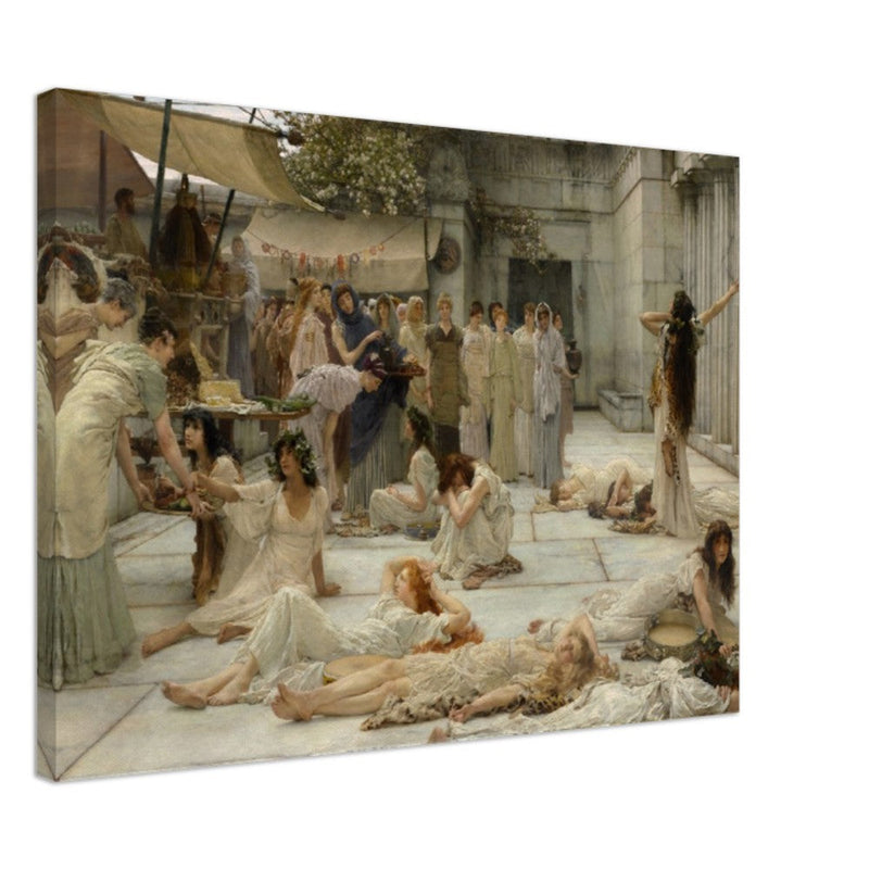 The Women of Amphissa canvas by Sir Lawrence Alma Tadema. Ancient greece painting reproduction
