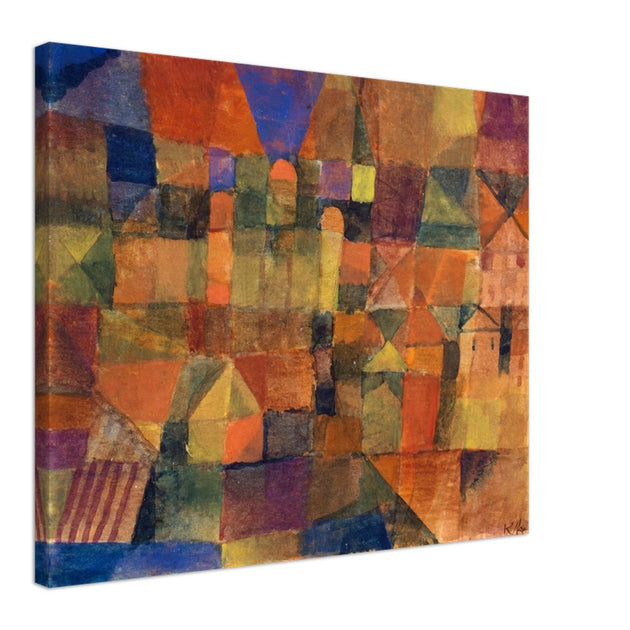 Paul Klee City with the three domes ( Stadt mit den drei Kuppeln ). Abstract painting.