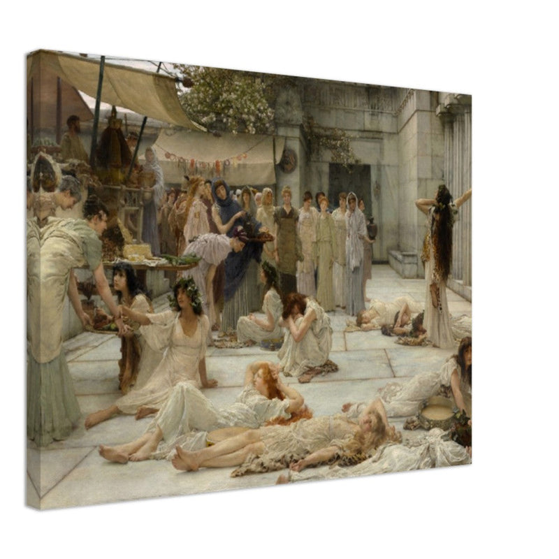 The Women of Amphissa canvas by Sir Lawrence Alma Tadema. Ancient greece painting reproduction