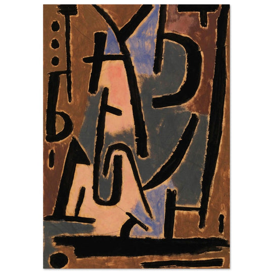 Paul Klee Bedrohliche Zeichen ( Threatening signs ). Abstract painting.  artwork. Wallart