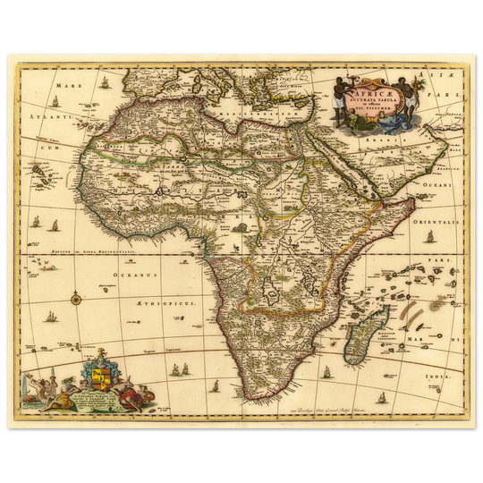 Africa ancient map print by Nicolaes Visscher
