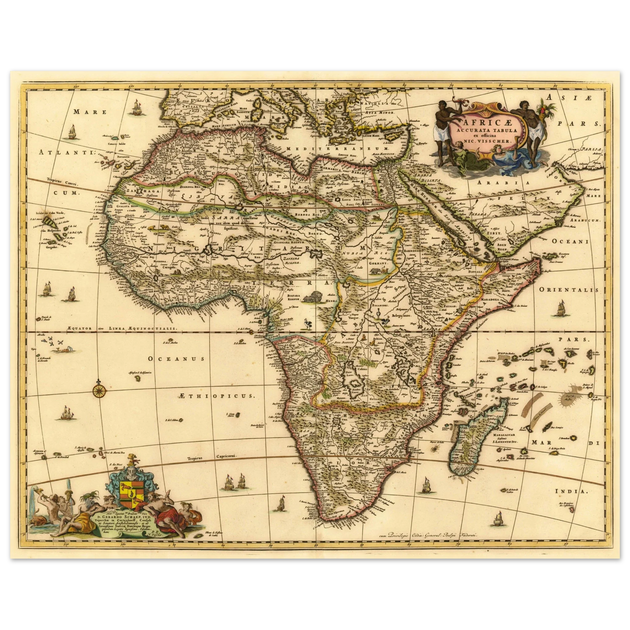 Africa ancient map print by Nicolaes Visscher