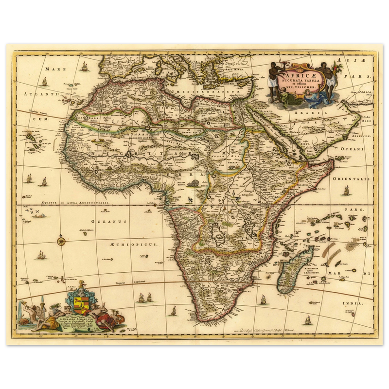 Africa ancient map print by Nicolaes Visscher