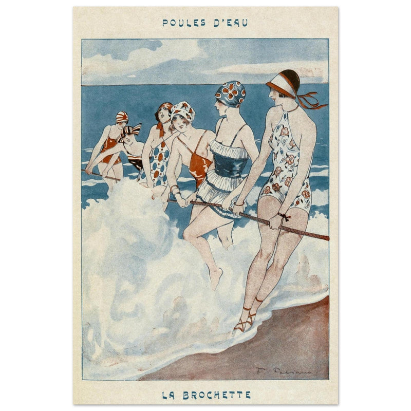 Poules d' Eau by Fabien Fabiano.  illustration of an illustration published in Fantasio Magazine in the 30s.