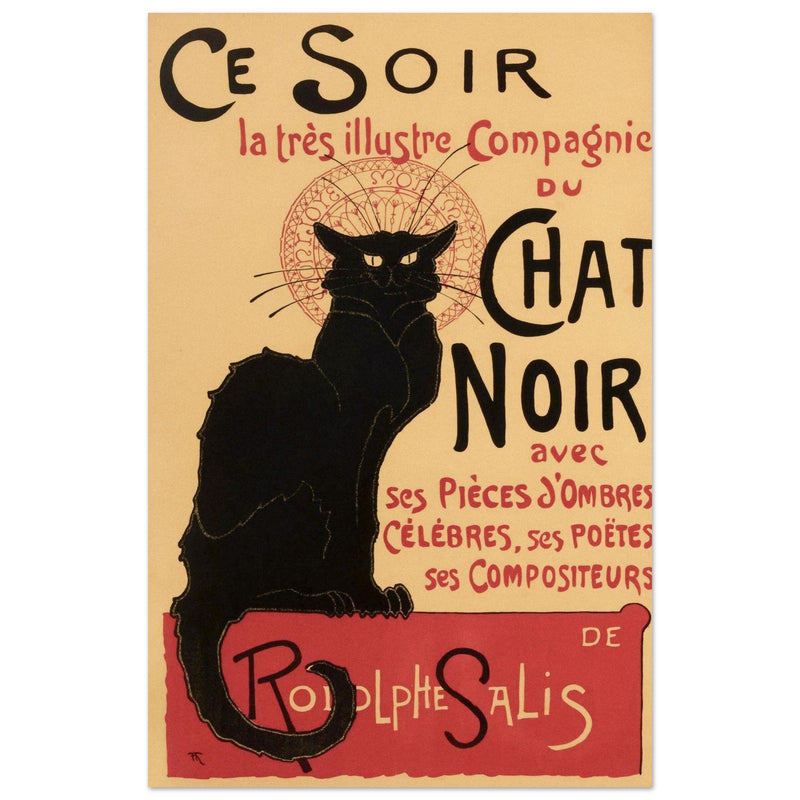 Le Chat Noir ( the Black Cat) Parisian cabaret advertising vintage poster .
