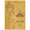 Airship patent illustration by T S C Lowe. Air Balloon