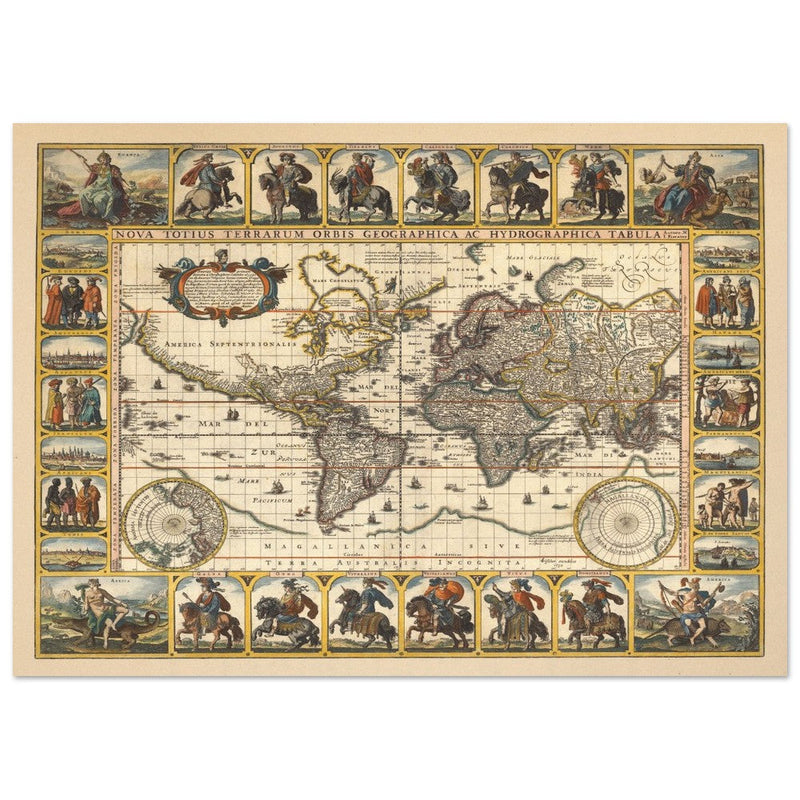 1652 Old World map Nova Totius Terrarum Orbis geographica ac hydrographica tabula by Nicolaes Visscher