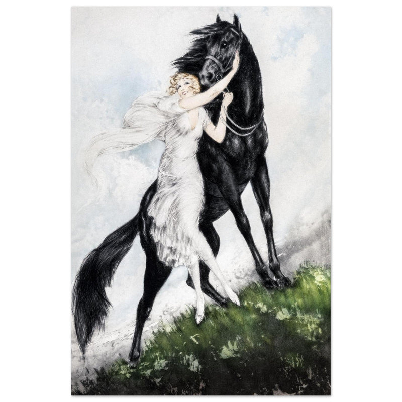 Louis Icart illustration La Femme au cheval (Woman with Horse)