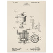 Carbureter vintage patent illustration by John Ford.