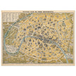 Paris city vintage map of 1922 by L Guilmin