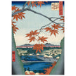 Maple Trees at Mama, Tekona Shrine and Tsugi Bridge by Utagawa Hiroshige