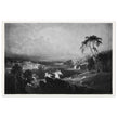 John Martin Paradise Lost Heaven – the Rivers of Bliss. Vintage mezzotint engraving .