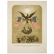 The American Declaration of Independence illustrated in 1861.  reproduction