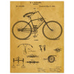 Vintage bicycle patent by Richard J Gatling 1894