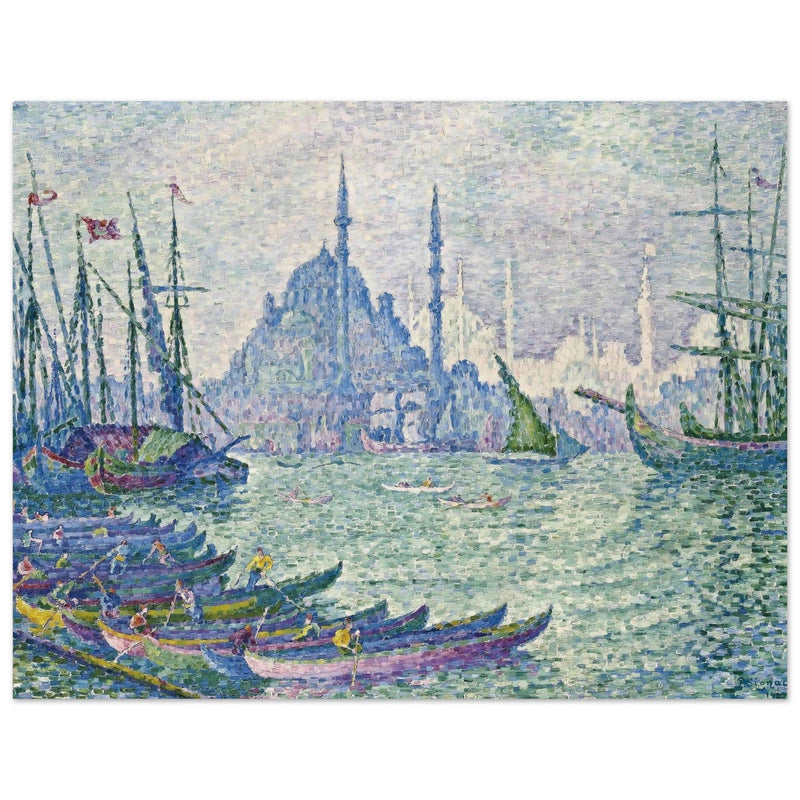 Paul Signac painting the Golden Horn the minarets
