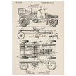 Motor Vehicle patent. Vintage car illustration.
