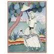 Helen Dryden illustration fashion magazine cover. Woman with dalmatian dog. Fine art  .