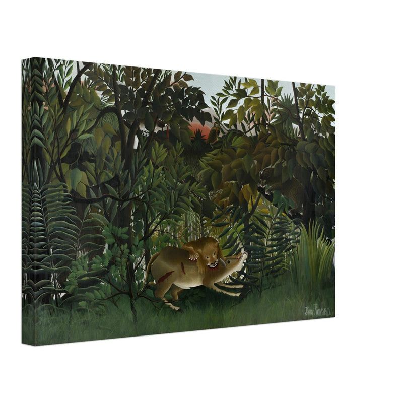 Henri Rousseau The Hungry Lion Attacking An Antelope