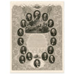 The Declaration of Independence and portraits of the United States  presidents. Walla rt decor