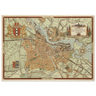 Vintage map of Amsterdam The Netherlands.