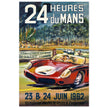 Le Mans 24 hours sports car race vintage print  1962. poster by Belegond.