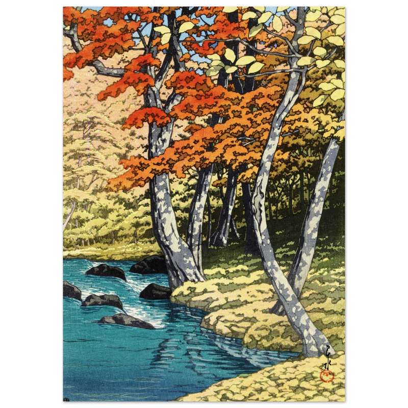 Autumn in Oirase by Kawase Hasui