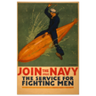 Join the Navy, the service for fighting men vintage poster reproduction