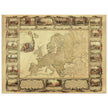 Ancient old map of Europe.  of antique illustrated european map. . XVIII Century