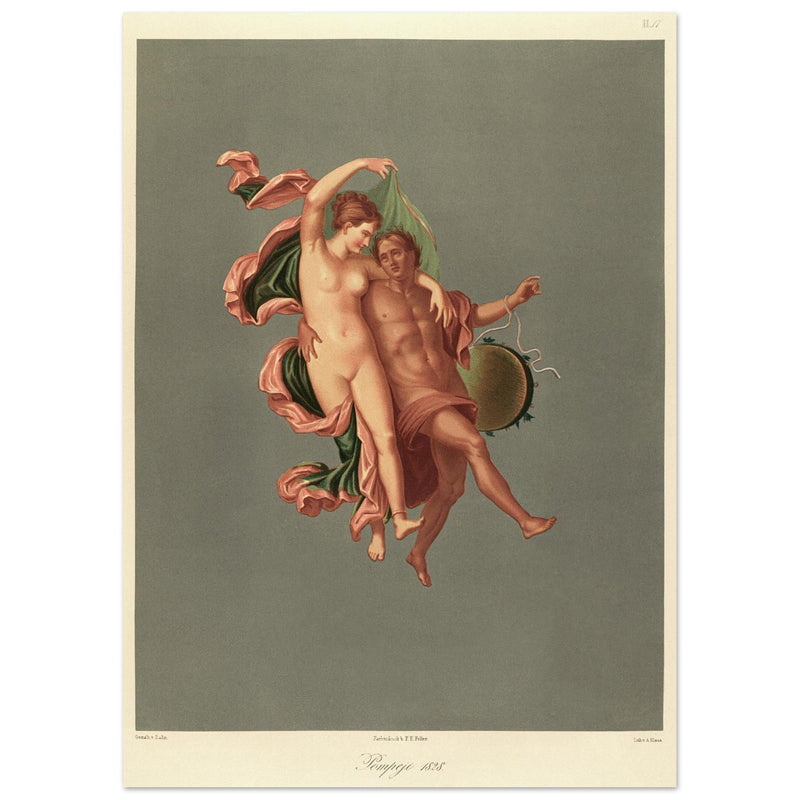 Pompeii roman paintings reproduced by Wilhelm Zahn.