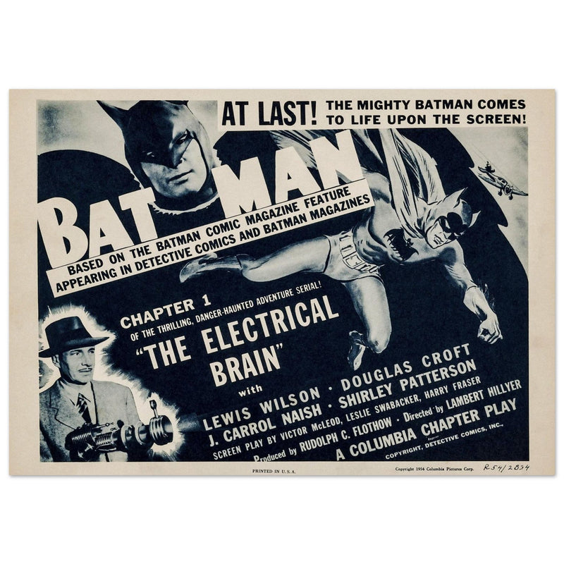 The Batman 1954 vintage movie poster .