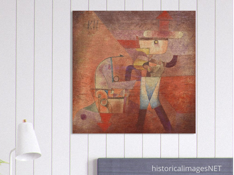 Paul Klee KN der Schmied ( KN the blacksmith ) abstract painting.