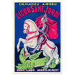 Saint George killing the dragon vintage liquor poster Enric Llado .