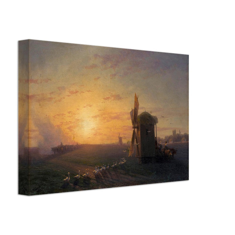 Steppe at sunset by Ivan Aivazovsky.