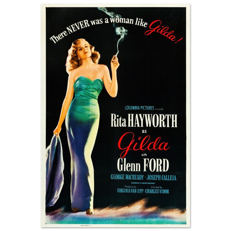 Gilda with Rita Hayworth and Glen Ford movie poster.