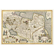 Ancient map of Russia by Jodocus Hondius  1633.