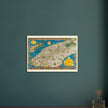 Old map of Manhattan New York City. Antique map reproduction of Manhattan of the 20's