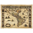 America antique map by Willem Janszoon.