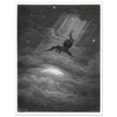 Gustave Dore Paradise Lost engraving . Satan descent to Earth.