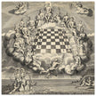 Gods of Olympus Surrounding a Chess Board by John Carwitham .