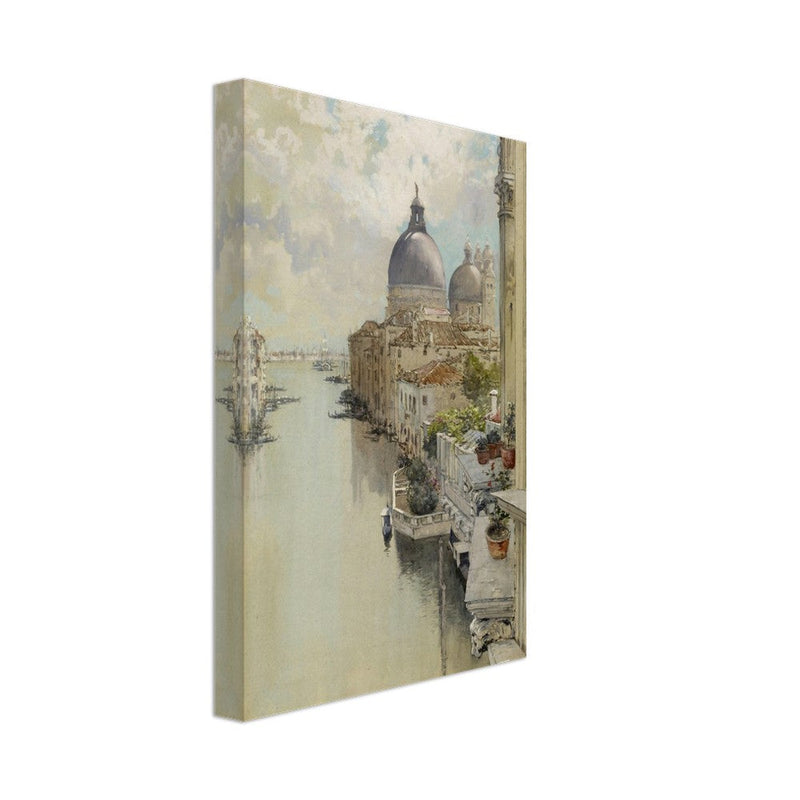 Venice Italy "Over a Balcony," View of the Grand Canal by Francis Hopkinson 1897.
