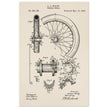 Vehicle whell patent illustration. Vintage drawing .