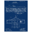 Flying machine patent 1906 by the Wright brothers. Vintage airplane.