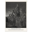 Gustave Dore The Bible engraving print . The Wise men guided by the star illustration.