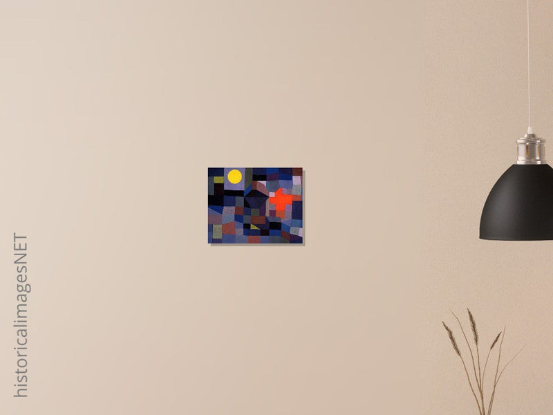 Paul Klee Fire at Full Moon abstract painting.   .