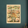Old vintage circus print reproduction. Joseph Wallenda acrobat.