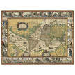 Old ancient map Nova Totius Terrarum Orbis Geographica ac Hydrographica Tabula by Willem Janszoon Blaeu .