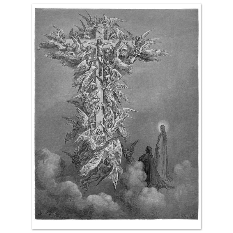 Gustave Dore illustration for The Divine Comedy by Dante Alighieri.  The Cross Paradise.