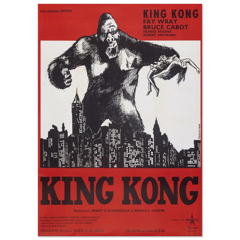 King Kong vintage movie poster . French edition.